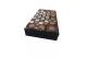 BACKGAMMON-CHESS WALNUT LEATHER